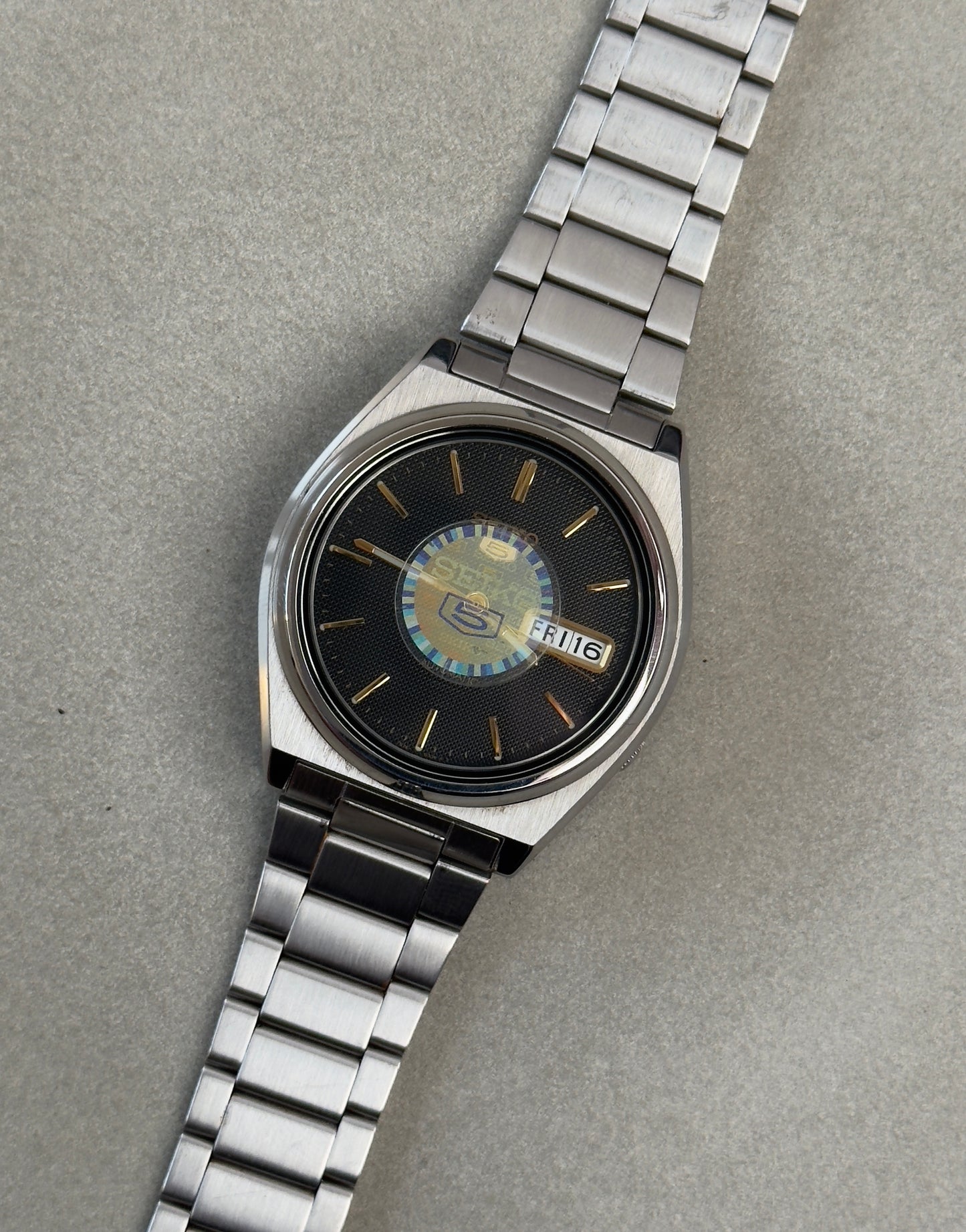 Seiko 5 7S26-8760 ‘New Old Stock’ Black Textured