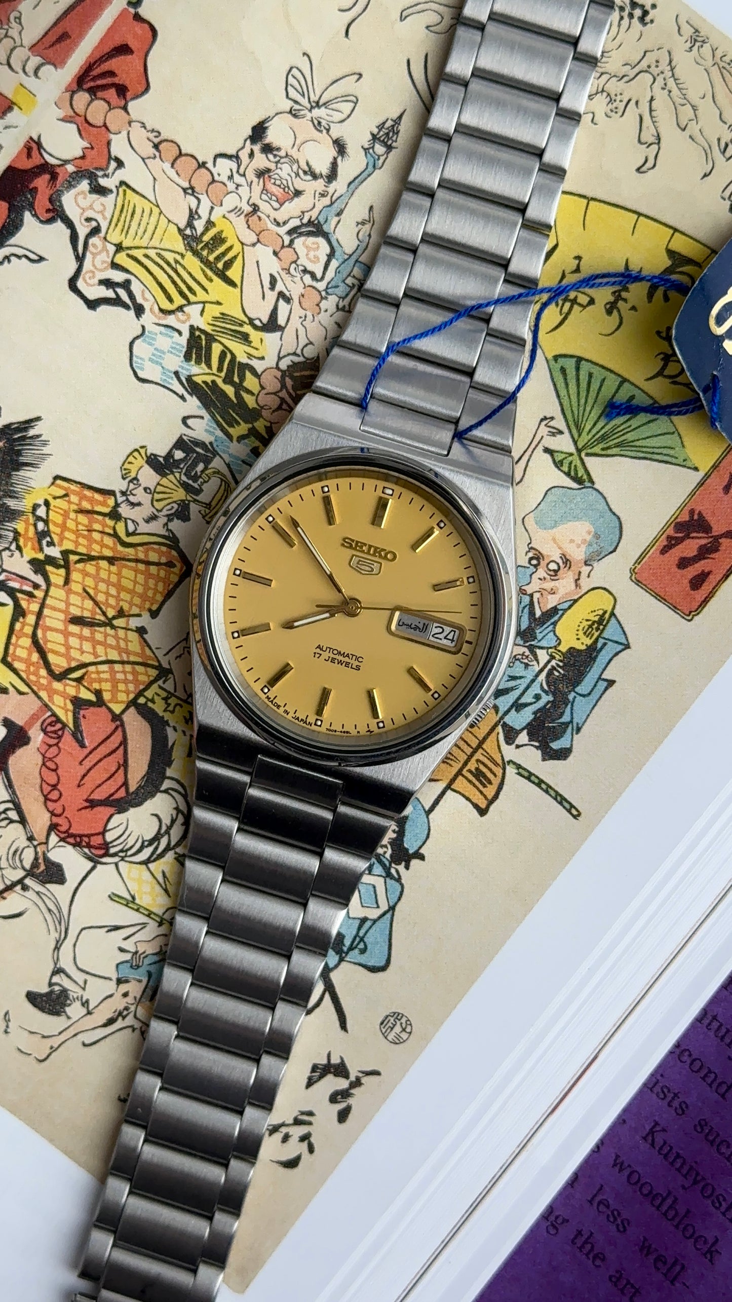 Seiko 5 Yellow Arabic ‘New Unworn’