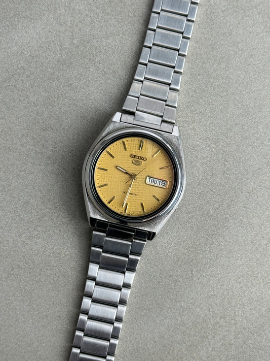 Seiko 5 7S26-8760 Yellow Textured Dial