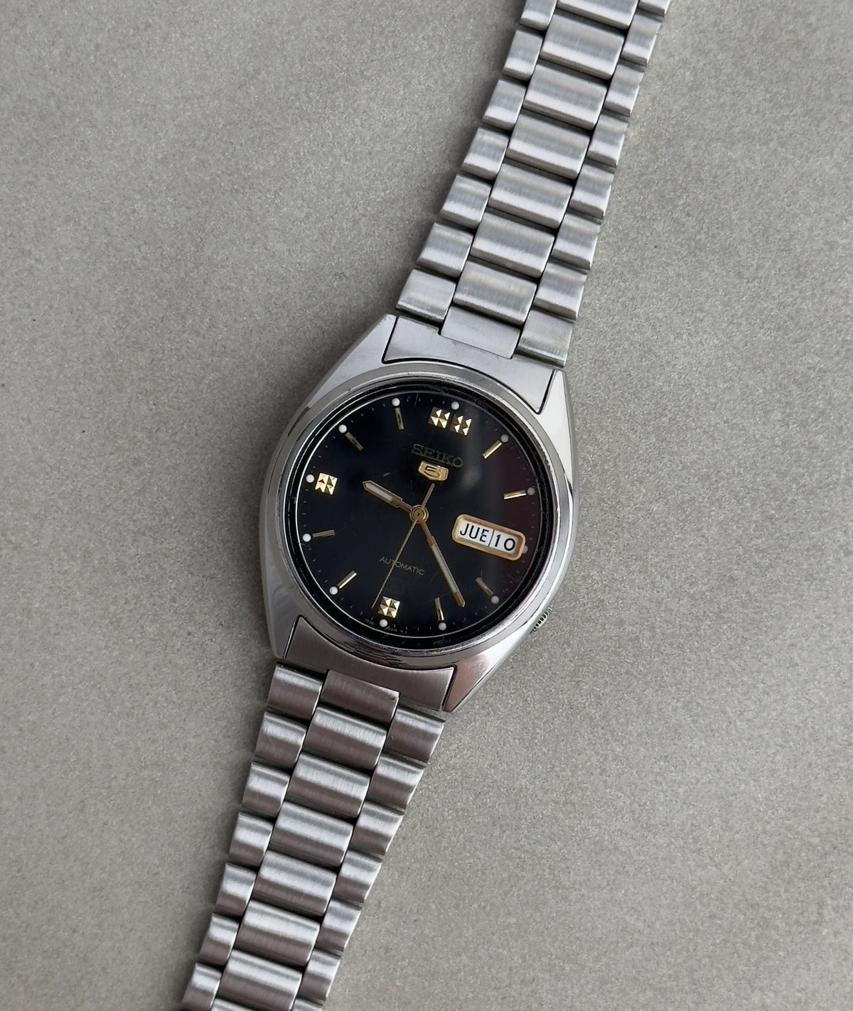 Seiko 5 7S26-3040 – 【稼動品】SEIKO 5 7S26-3040 自動巻き 格子柄文字盤