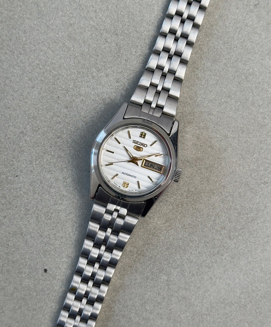 Ladies Seiko 5 White ‘Striped’