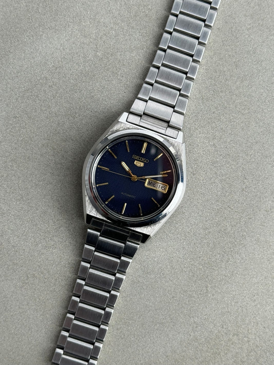 Seiko 5 Blue Textured Dial